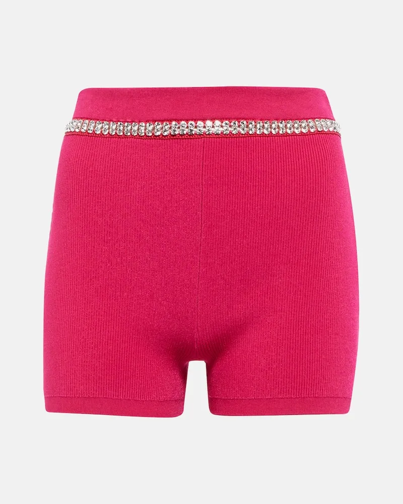 Paco Rabanne Verzierte High-Rise Shorts Pink