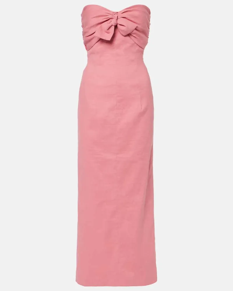 TOVE Maxikleid Rahel aus einem Leinengemisch Rosa
