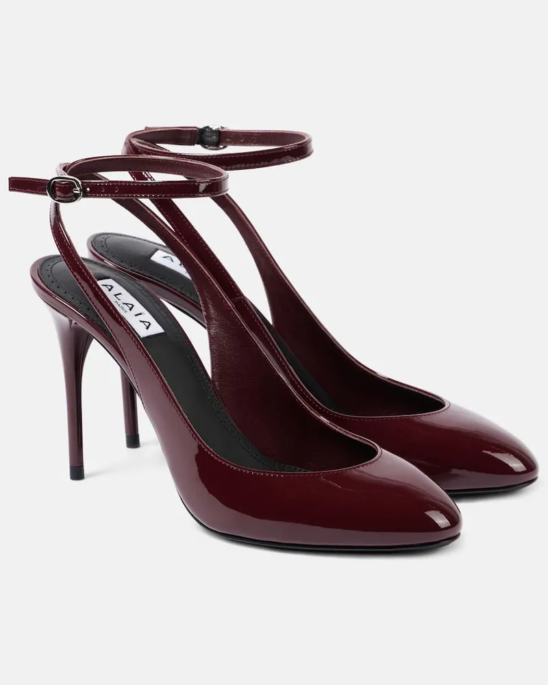 Alaïa Alaïa Pumps Décolleté 90 aus Lackleder Burgunderrot