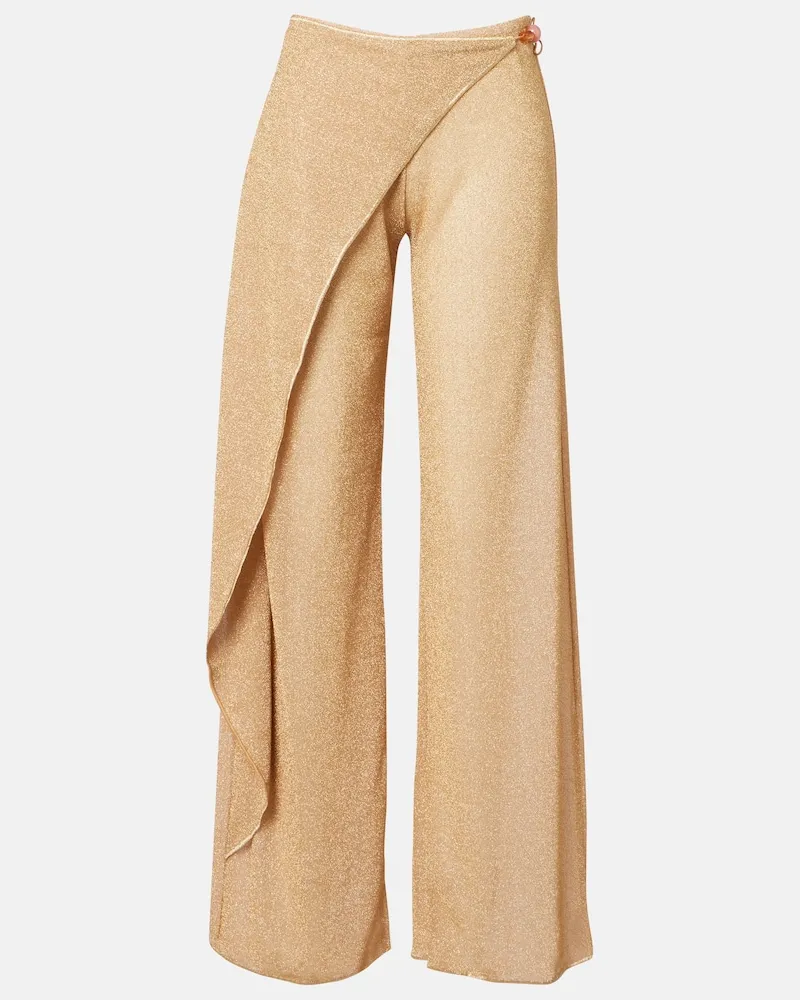 Oséree Oséree Weite Hose Lumière Gold