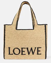 Loewe Paula's Ibiza Shopper Large aus Raffiabast Beige