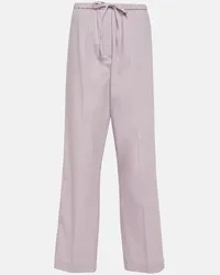 Totême High-Rise-Hose aus einem Baumwollgemisch Pink