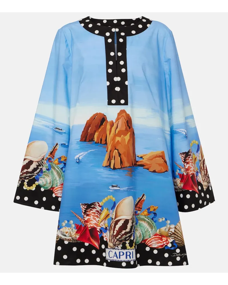 Dolce & Gabbana Bedruckter Kaftan Capri aus Baumwolle Multicolor