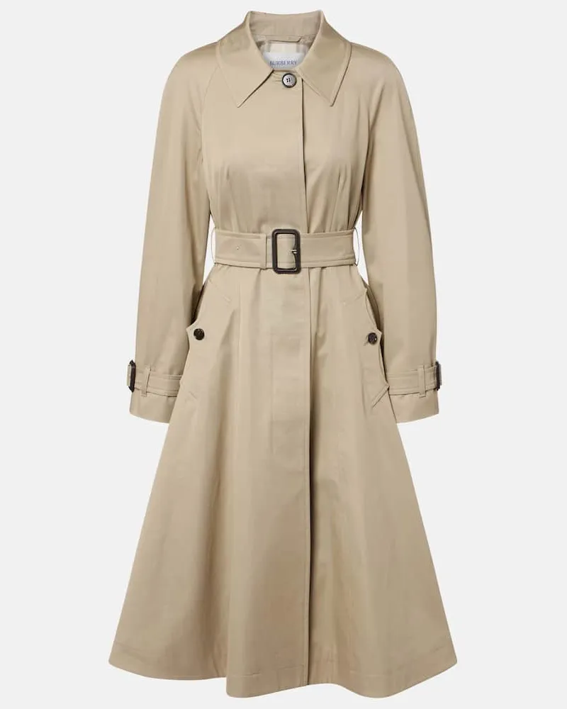 Burberry Trenchcoat aus Baumwoll-Gabardine Beige