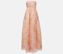 Bustier-Robe Elegante Dominio aus Seidenorganza