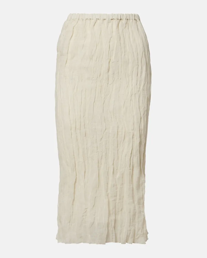 Róhe Róhe Midirock aus einem Baumwollgemisch Weiß