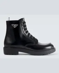 Prada Stiefel aus Leder Schwarz