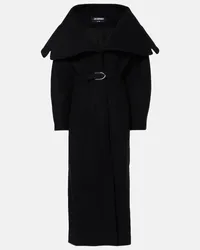 Jacquemus Mantel Le Manteau Caruso aus Wolle Schwarz