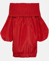 Patou Off-Shoulder-Minikleid aus Crepe Rot