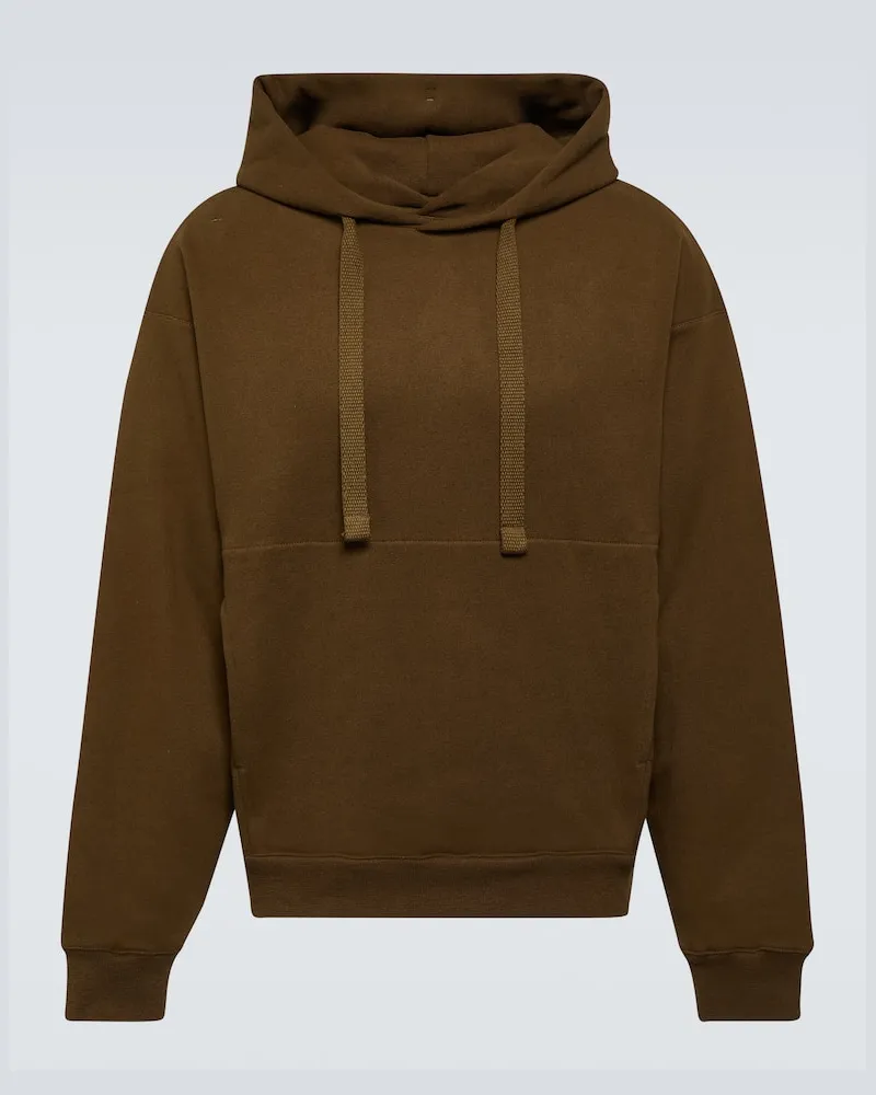 Christophe Lemaire Hoodie aus Jersey Braun