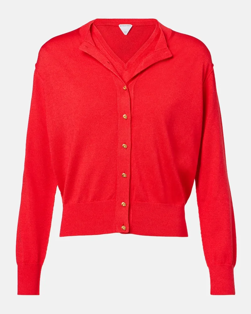 Bottega Veneta Set Knot aus Pullunder und Cardigan Rot