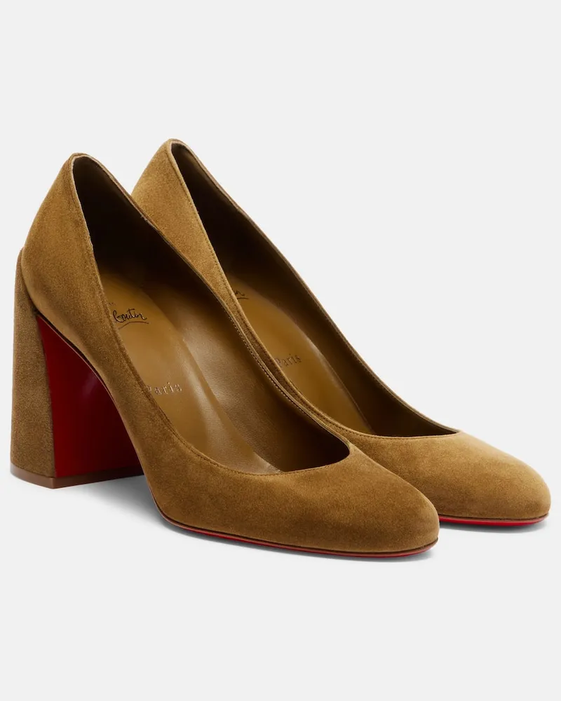 Christian Louboutin Pumps Miss Sab aus Veloursleder Grün
