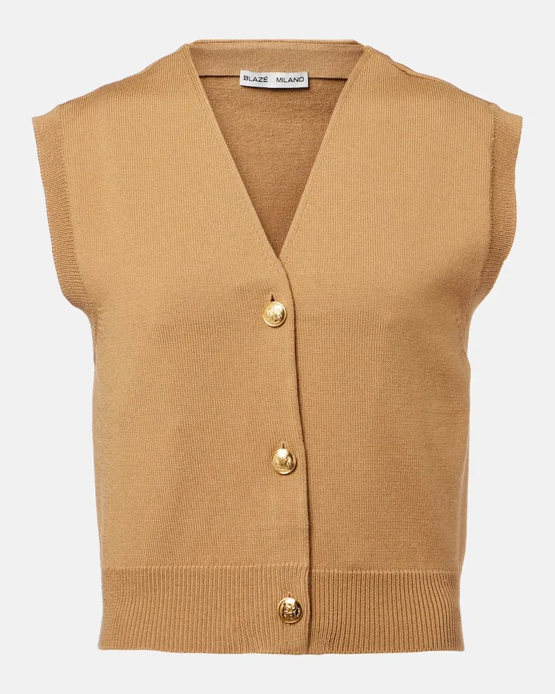 Blazé Milano Blazé Milano Pullunder Sebright aus einem Wollgemisch Beige