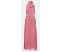 Robe aus Seide mit Kristallen