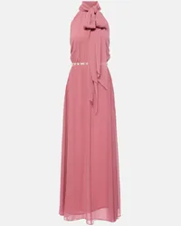 Max Mara Robe aus Seide Pink