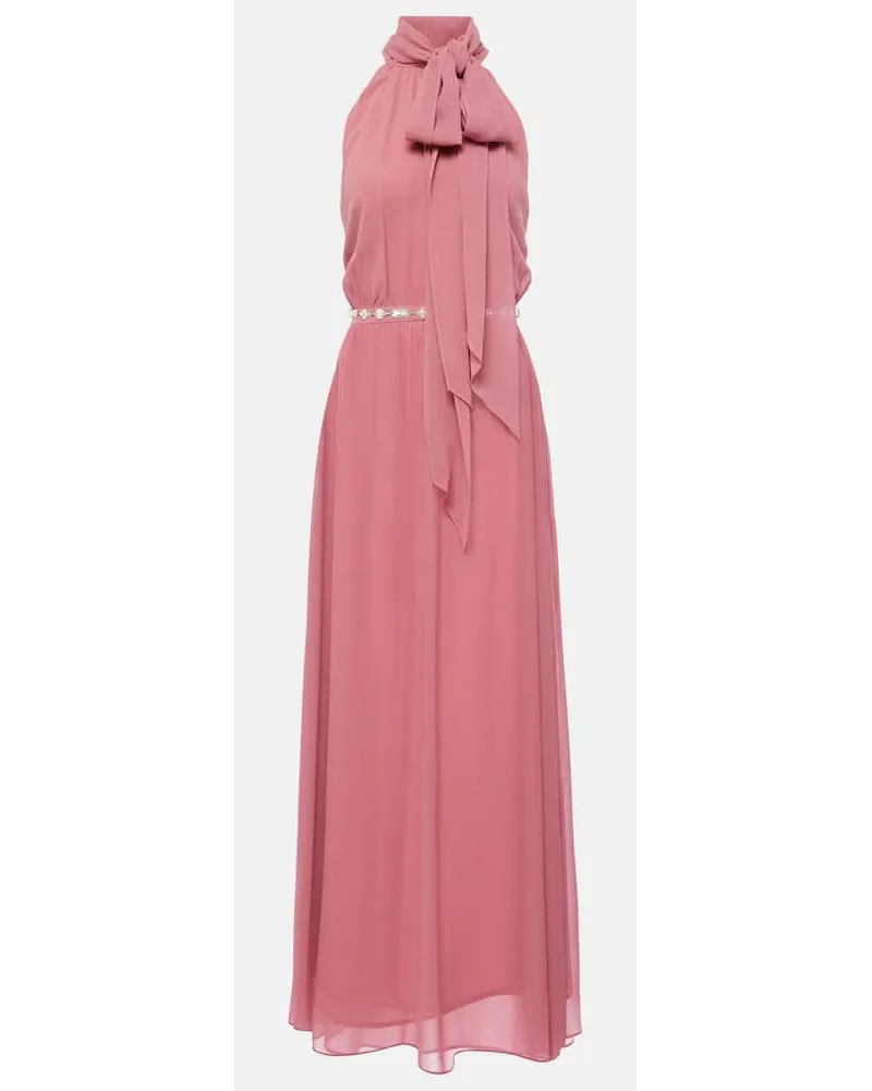 Max Mara Robe aus Seide Pink