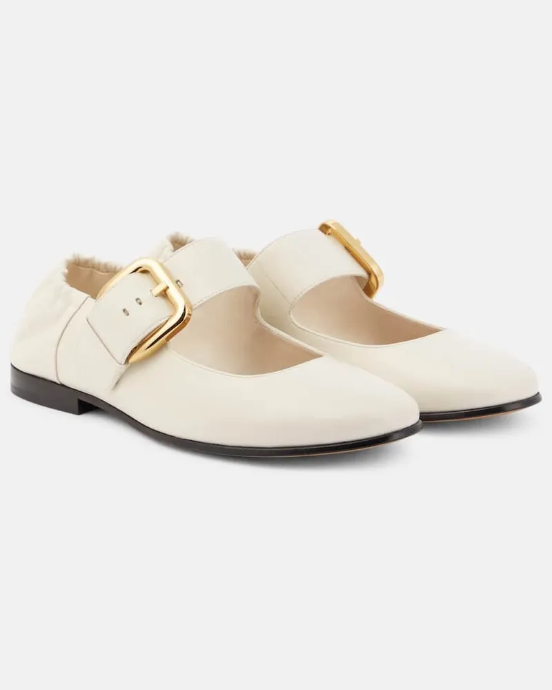 Bottega Veneta Mary-Jane-Ballerinas Astaire aus Leder Weiß