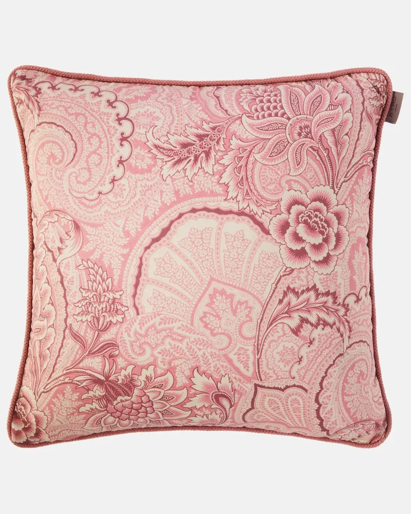 Etro Kissen Bloom aus Baumwolle Rosa