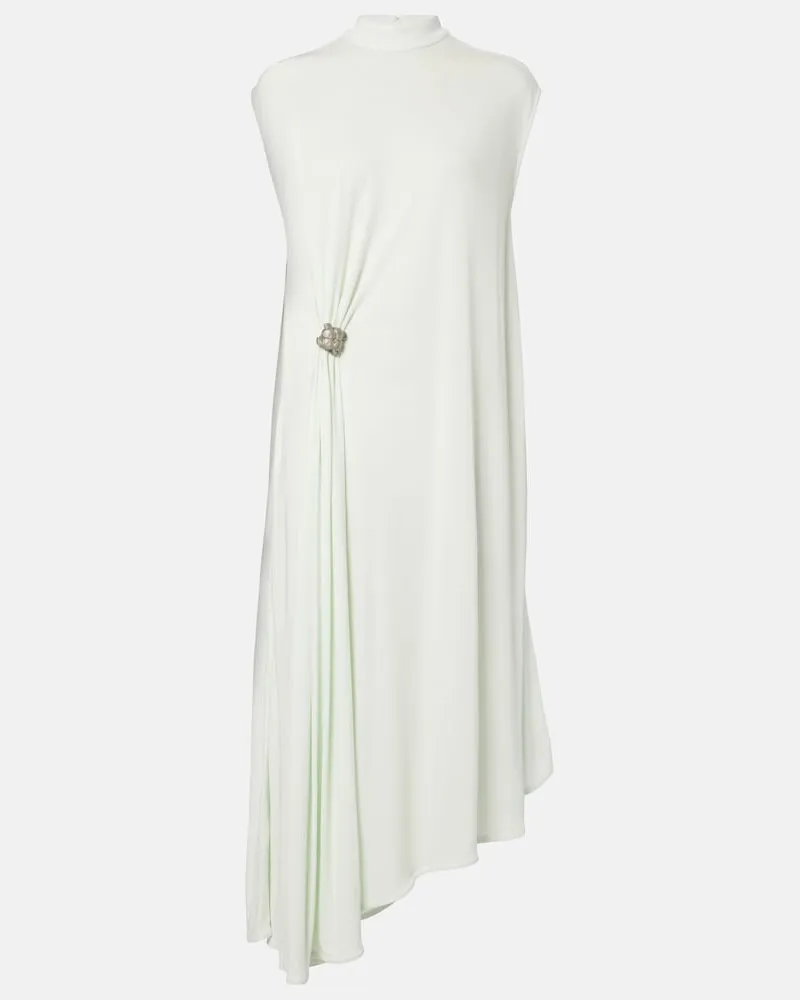 Bottega Veneta Midikleid Knot aus Crêpe-Jersey Grün