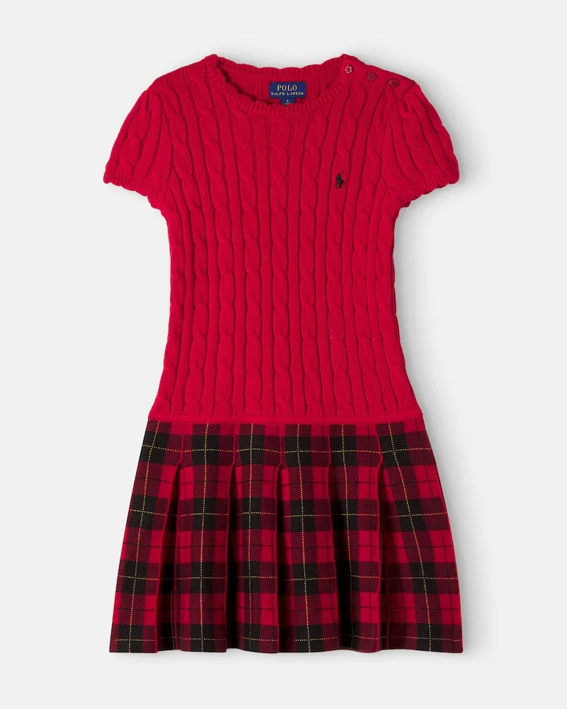 Ralph Lauren Kleid aus Baumwolle Rot