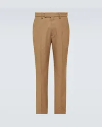 Gucci Gerade Hose GG aus Jacquard Beige