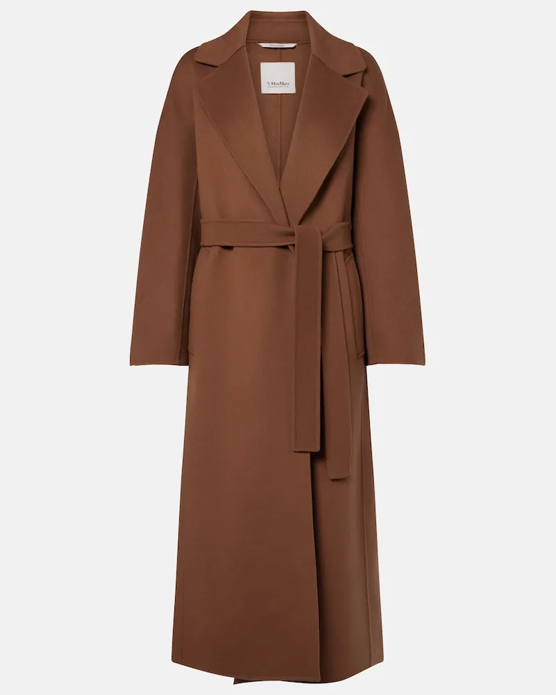 Max Mara Mantel aus Schurwolle Braun