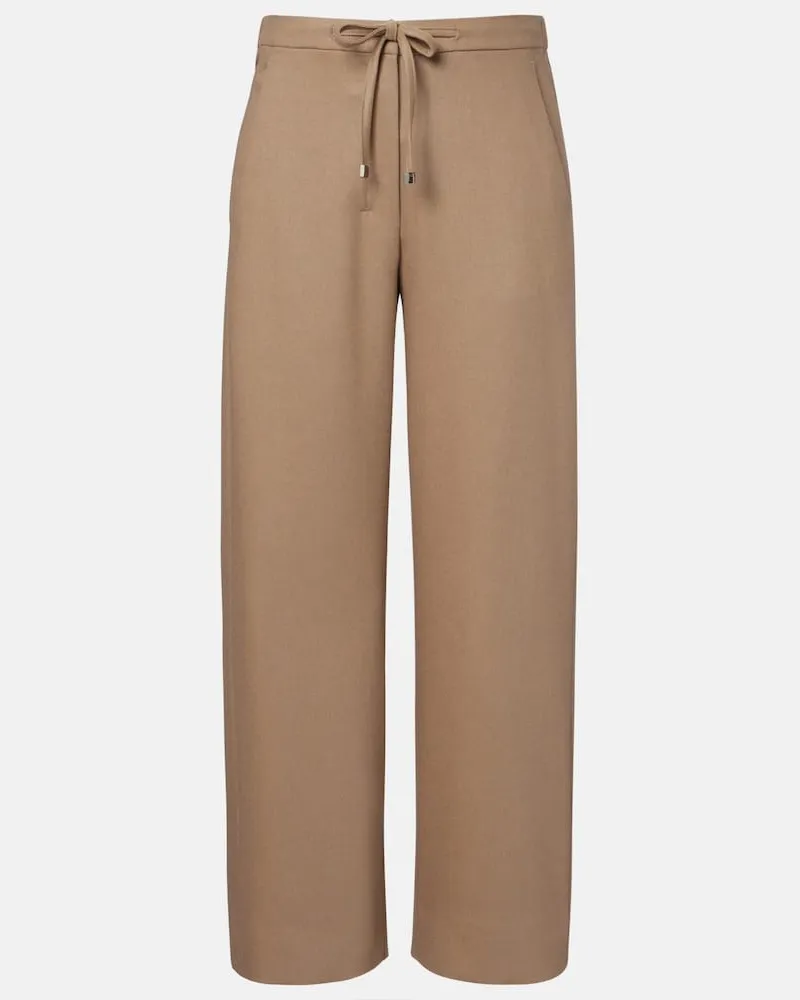 Max Mara Hose aus Wollflanell Beige