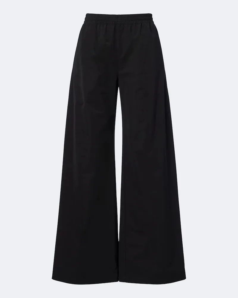 Gucci Weite Hose aus Twill Schwarz