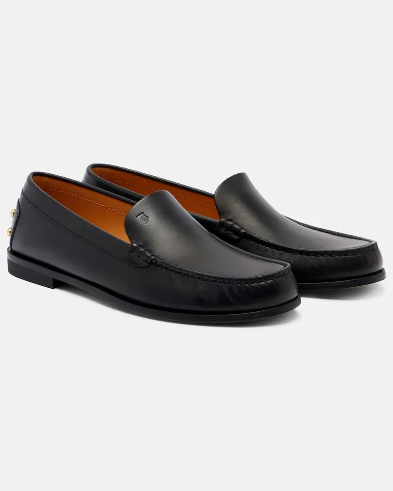 TOD'S Verzierte Loafers aus Leder Schwarz