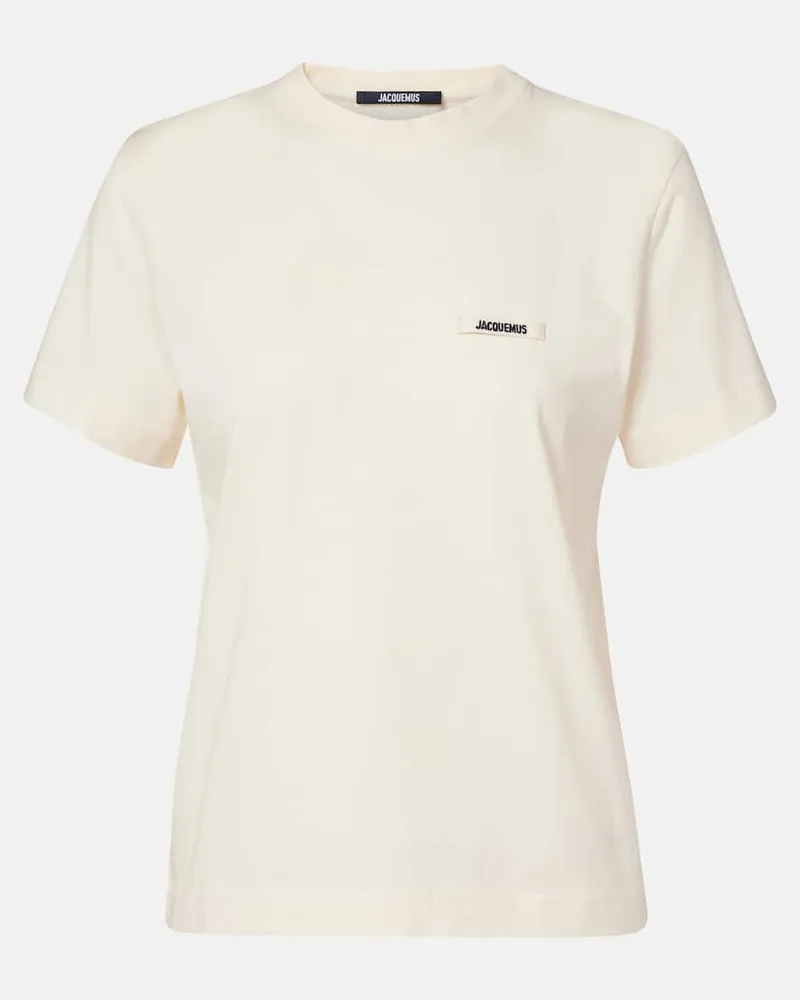Jacquemus T-Shirt aus Baumwoll-Jersey Weiß
