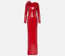 Verziertes Abendkleid mit Pailletten