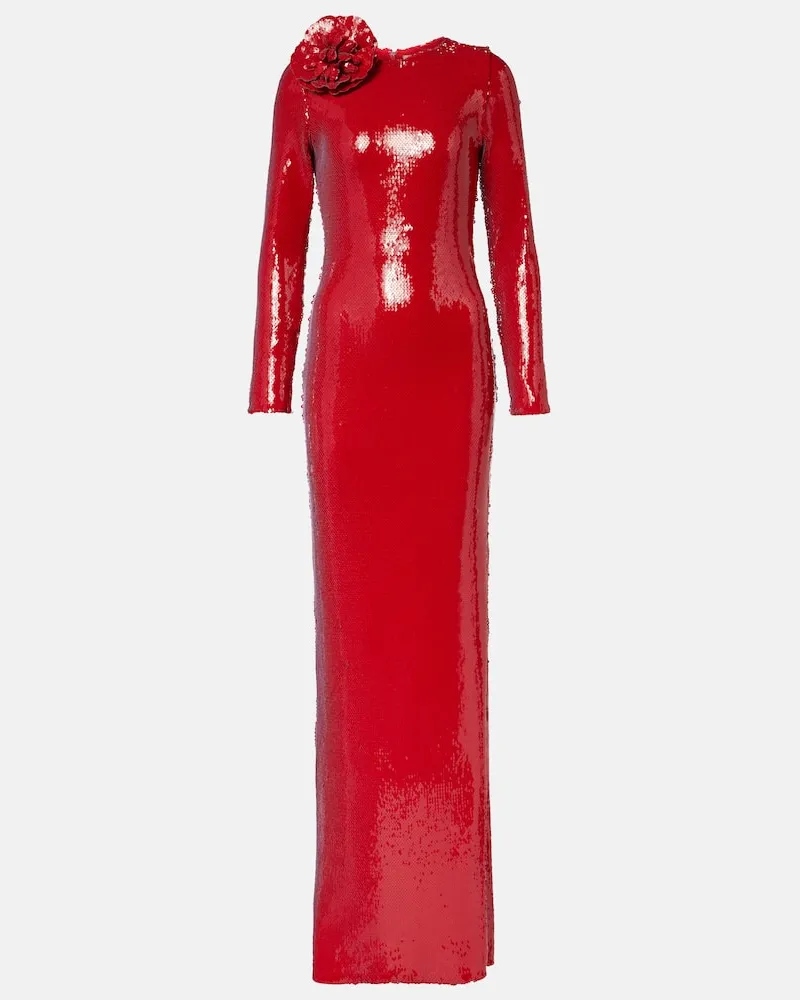 Rodarte Robe mit Pailletten Rot