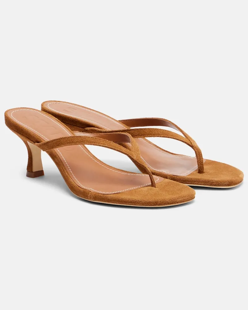 STAUD Sandalen Freja 60 aus Veloursleder Braun