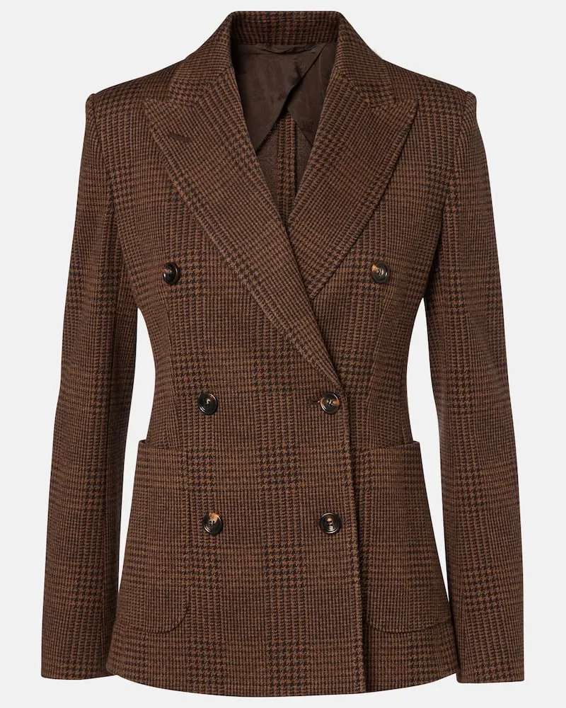 Max Mara Blazer Zulma aus einem Wollgemisch Braun