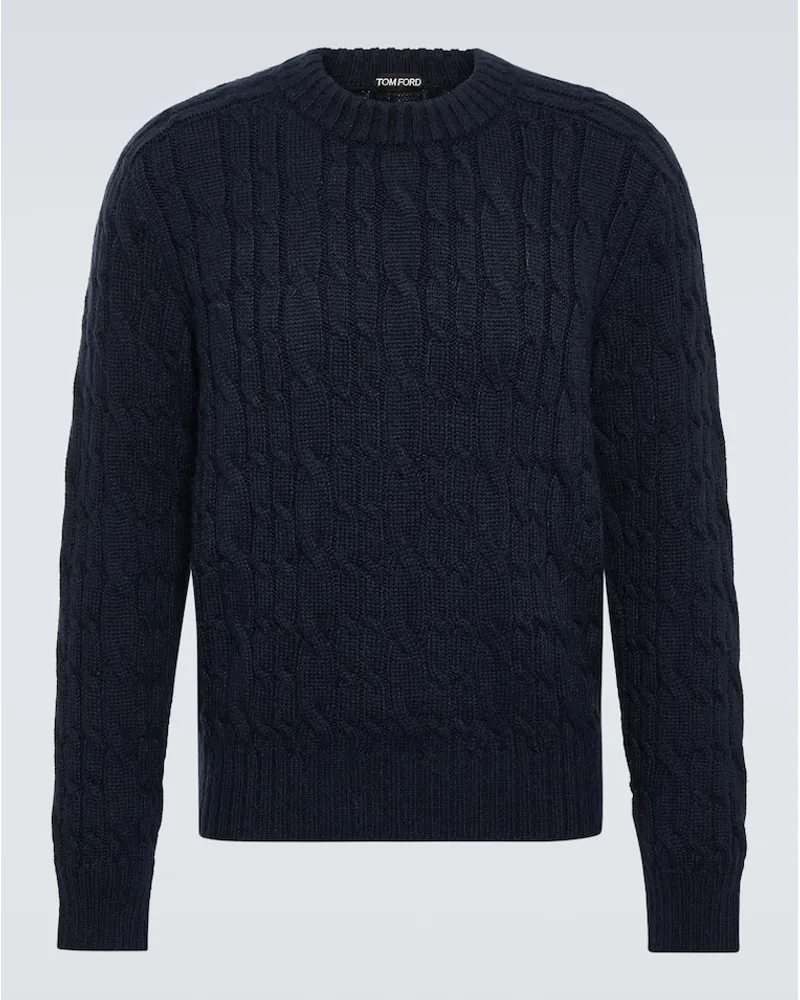 Tom Ford Pullover aus Alpakawolle Blau