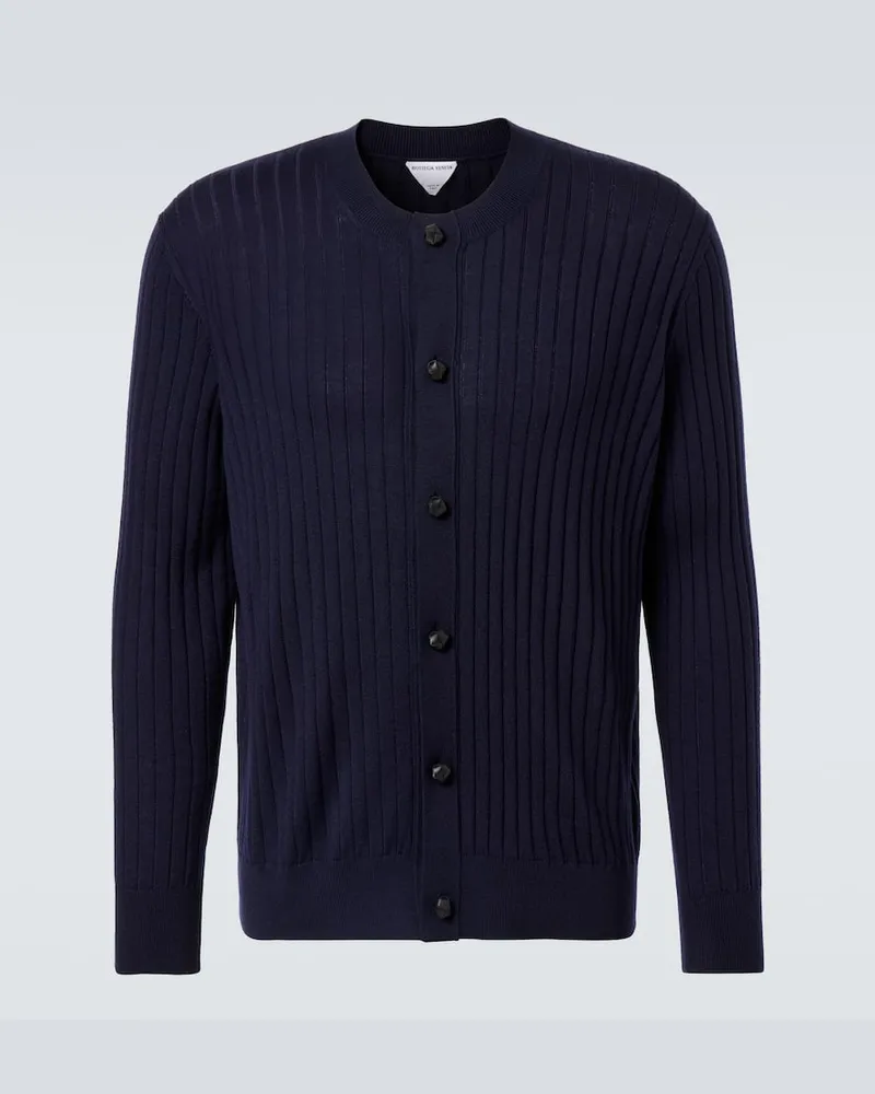 Bottega Veneta Cardigan aus Wolle Blau