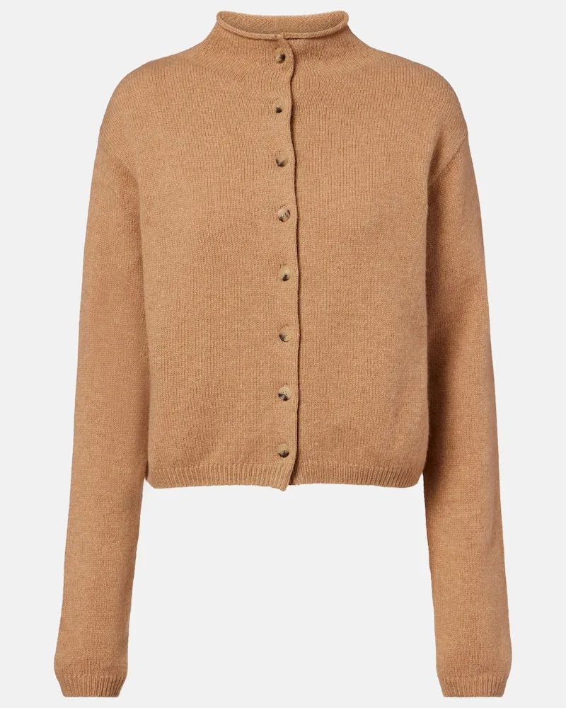 KHAITE Cardigan Annora aus Wolle und Kaschmir Beige
