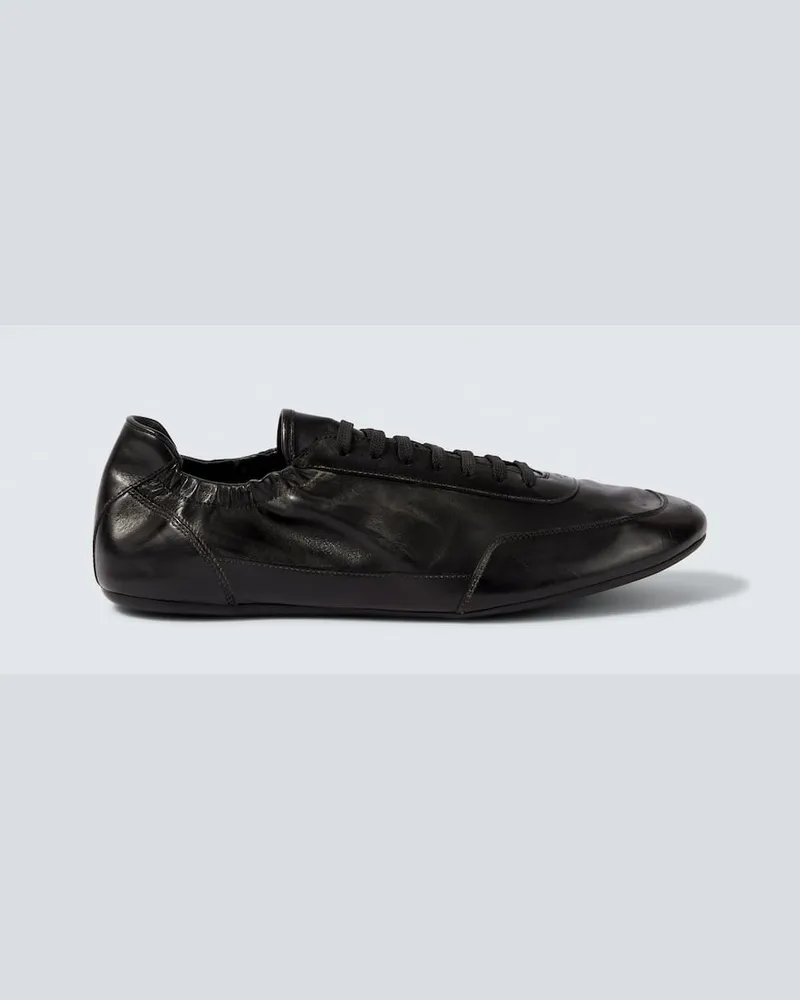 Prada Sneakers Collapse aus Leder Schwarz