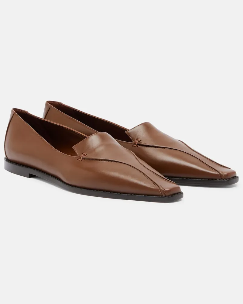 Manolo Blahnik Loafers Cleofe aus Leder Braun