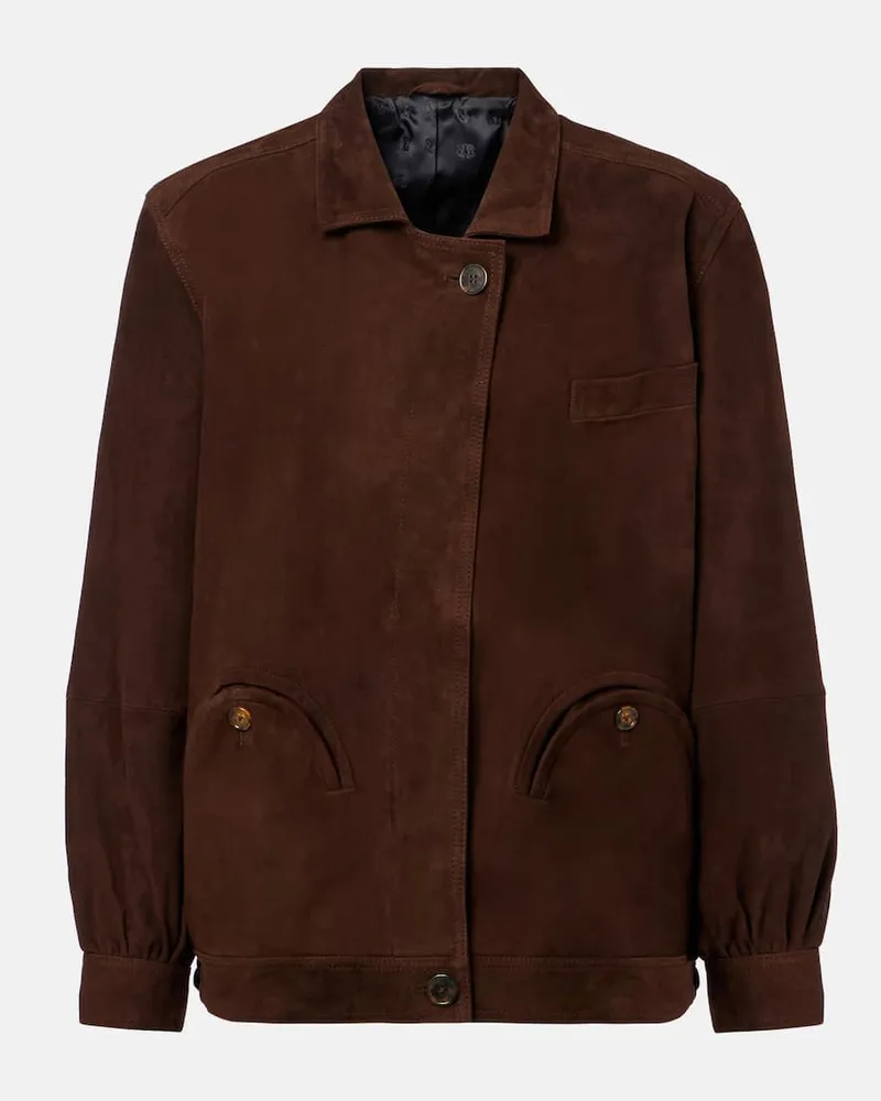 Blazé Milano Blazé Milano Bomberjacke Cleo aus Veloursleder Braun