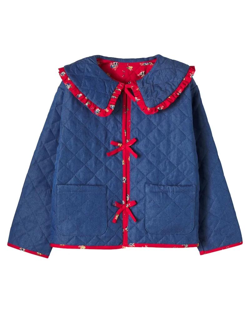 The New Society Wendbare Steppjacke Amapola aus Baumwolle Blau