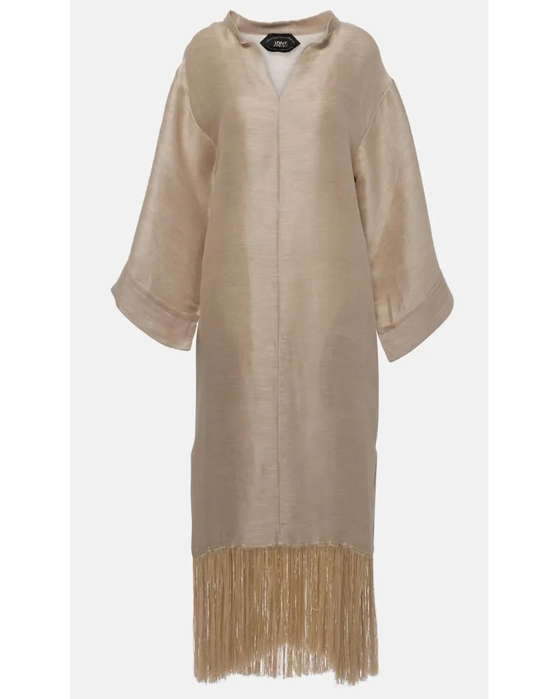 Taller Marmo Kaftan Tigris aus einem Leinengemisch Beige