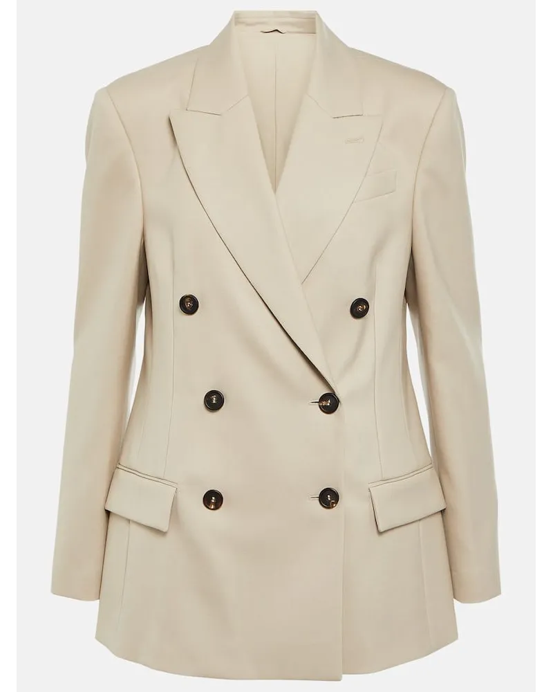 Brunello Cucinelli Blazer aus Wolle Beige