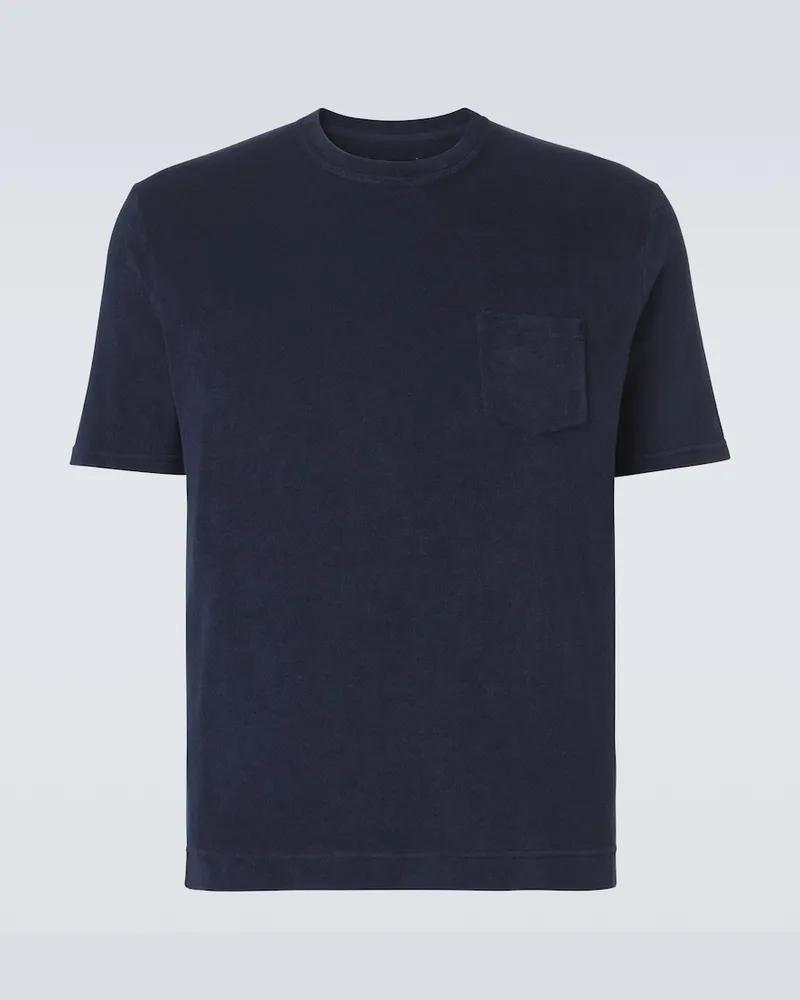 Thom Sweeney T-Shirt aus Baumwoll-Jersey Blau