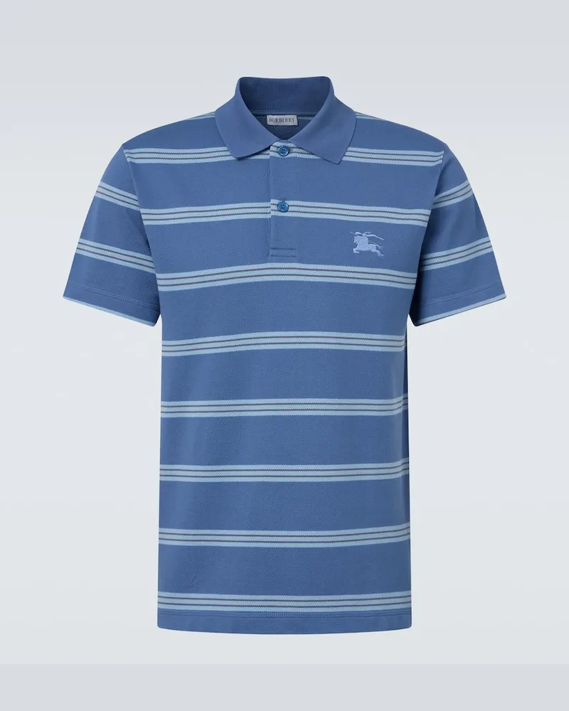 Burberry Polohemd EKD aus Baumwoll-Piqué Blau