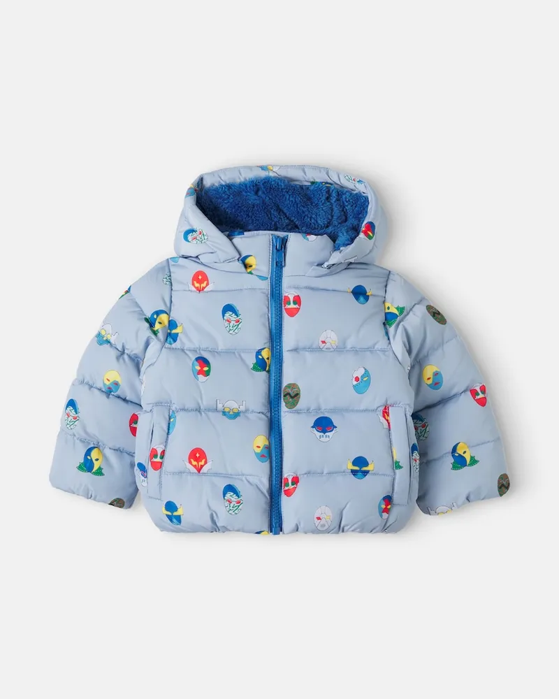 Stella McCartney Kids Baby bedruckte wattierte Jacke Blau