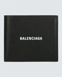 Balenciaga Portemonnaie Cash aus Leder Schwarz