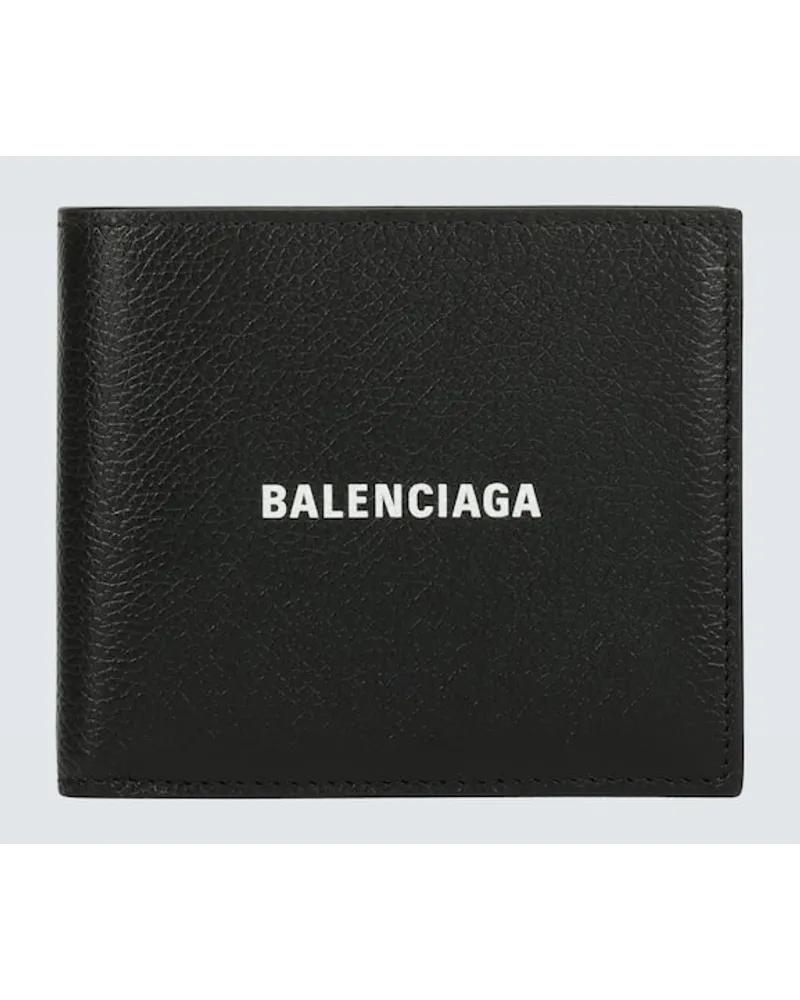 Balenciaga Portemonnaie Cash aus Leder Schwarz