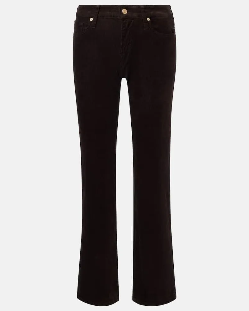 7 for all mankind Flared Mid-Rise Jeans Calie Straight Braun