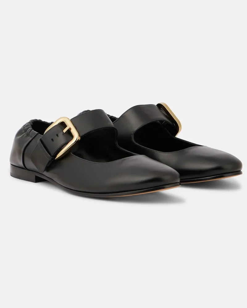 Bottega Veneta Mary-Jane-Ballerinas Astaire aus Leder Schwarz